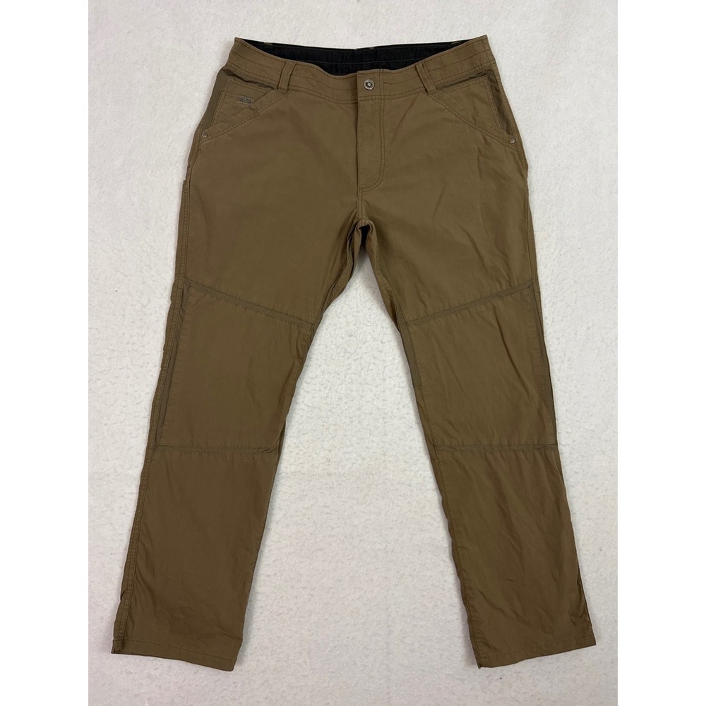KUHL Free Radikl Mens Pants 36x30 Brown Olive Hiking Stretch 5170
